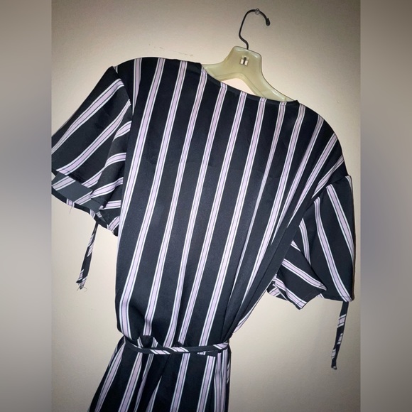 A NEW DAY Black & Pink Striped Wrap Dress | Excellent Condition | Size XXL - Picture 9 of 9